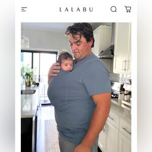 Lalabu Dad Shirt color gray size Large NWT